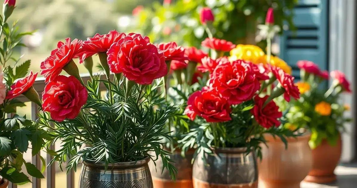 como cuidar de cravos em vaso