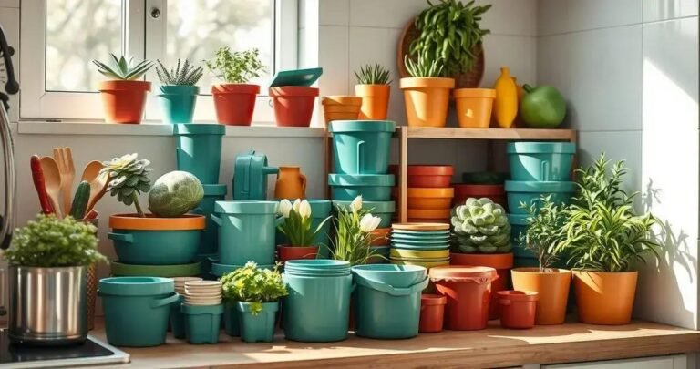 como organizar os potes de plástico