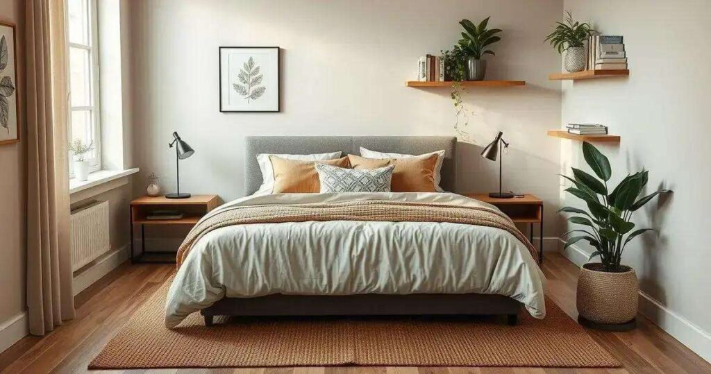 decoração de quarto de casal pequeno