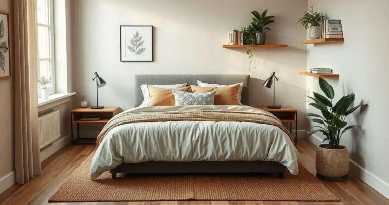 decoração de quarto de casal pequeno