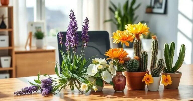 flores para home office
