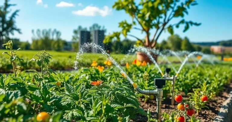 irrigação para horta