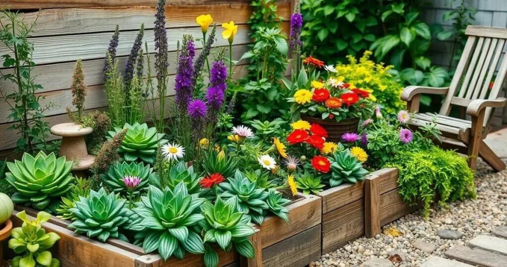 jardim pequeno e simples