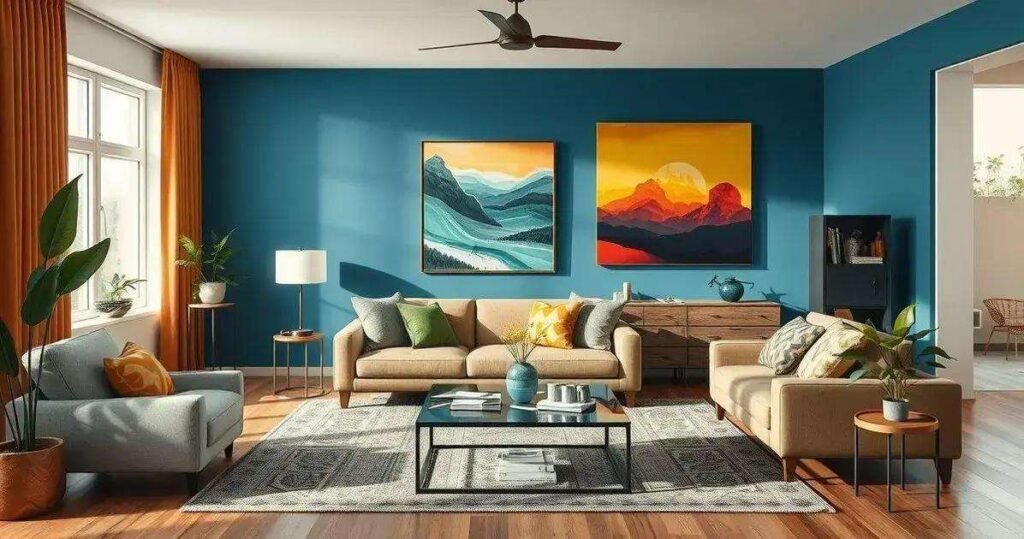 tendências de cores para sala 2025