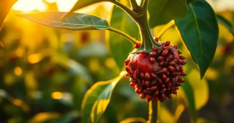 cochonilha no pé de pimenta