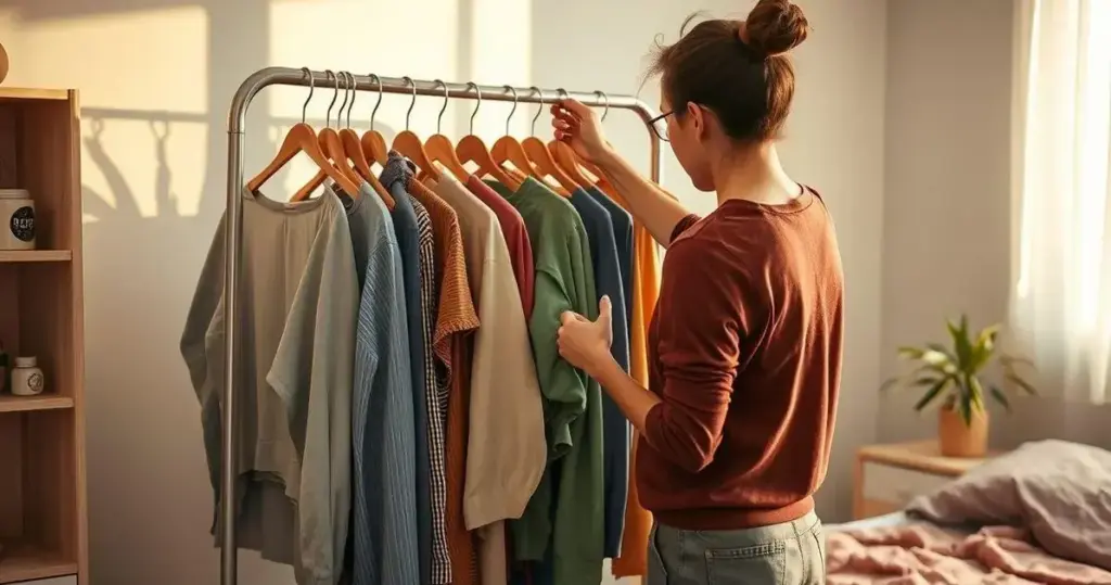 como arrumar o guarda-roupa pequeno