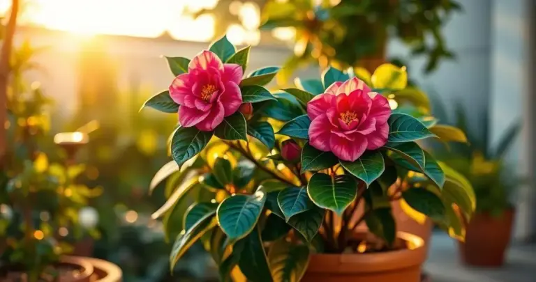 como cuidar de camélias em vaso