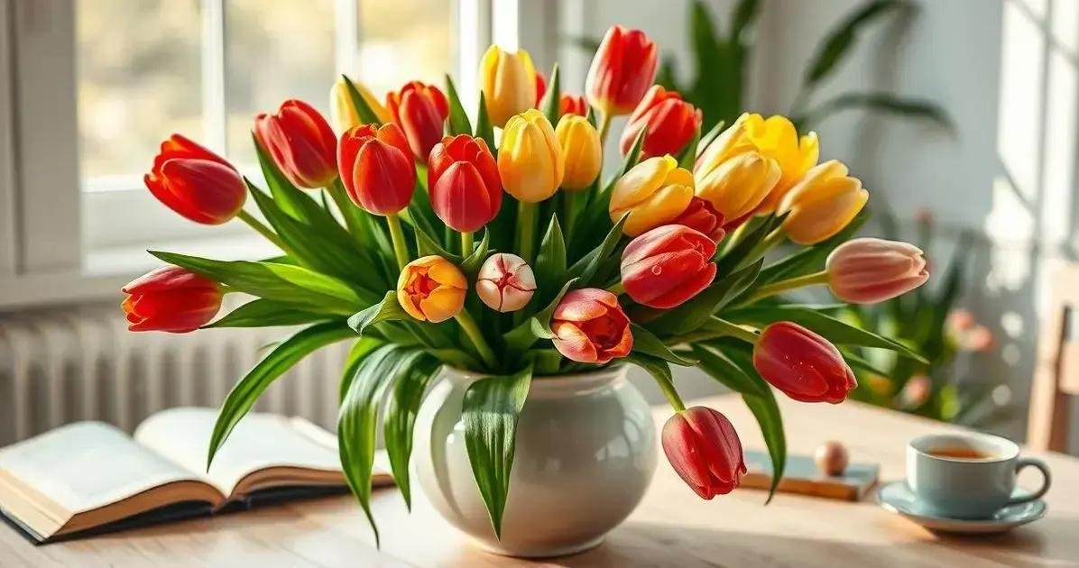 como cuidar de tulipas em vaso