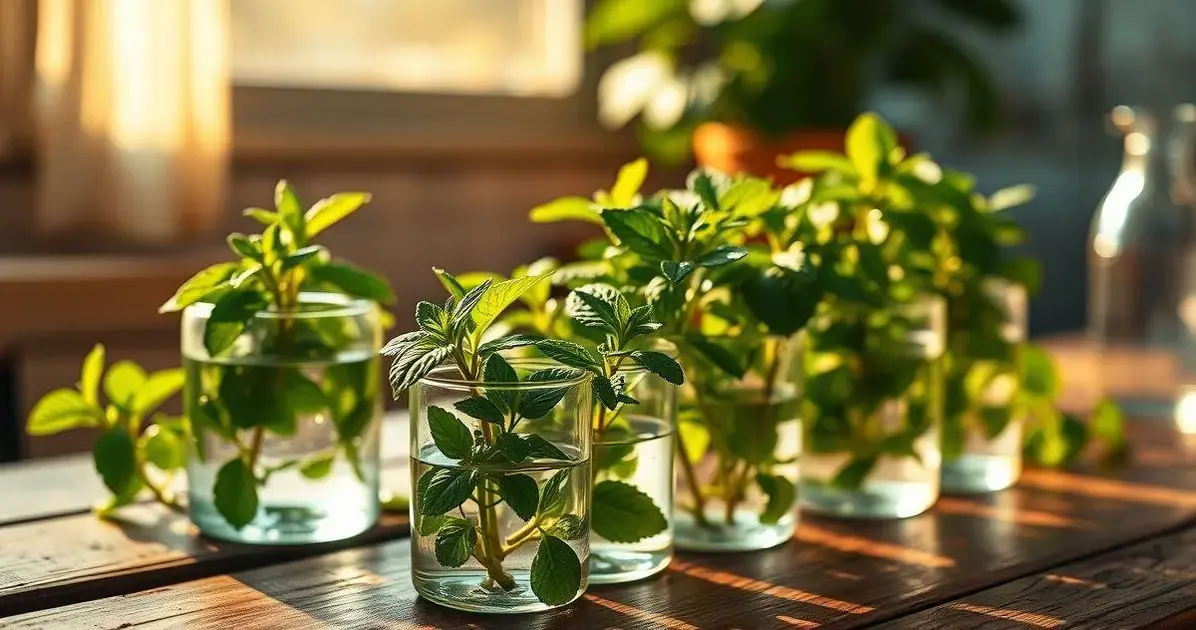 como fazer mudas de hortelã