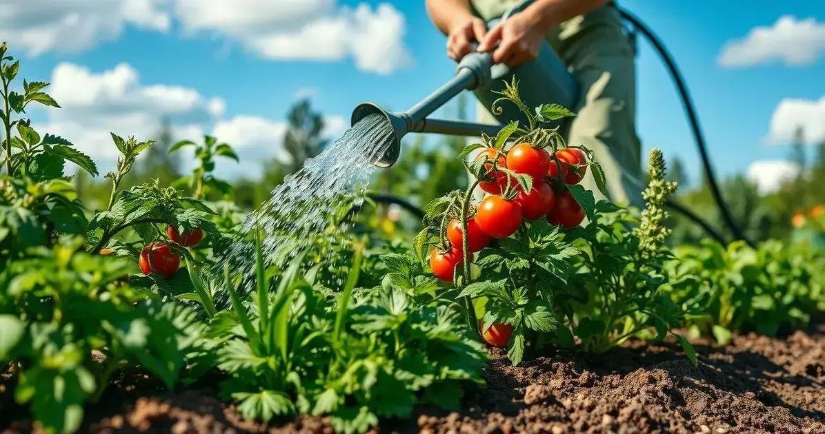 como regar a horta corretamente