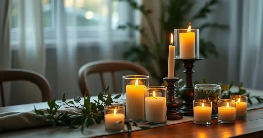 decoração com velas