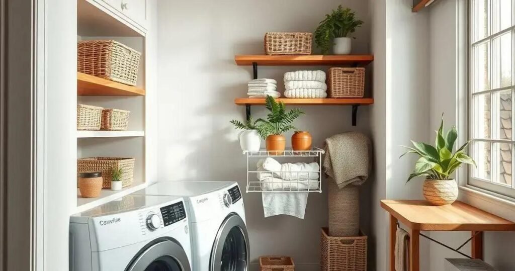 decoração de lavanderia pequena