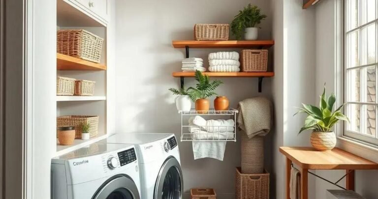 decoração de lavanderia pequena