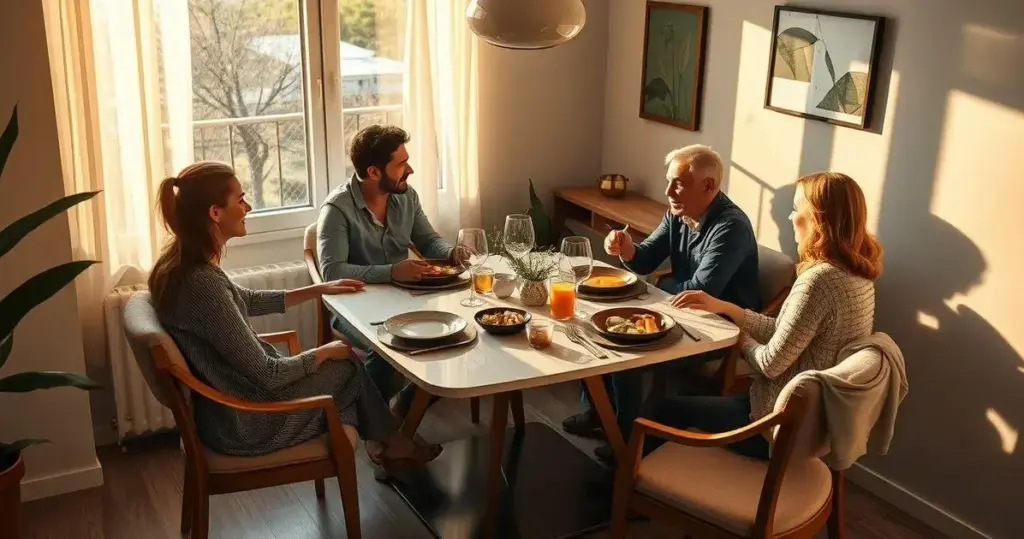 decoração de sala de jantar pequena