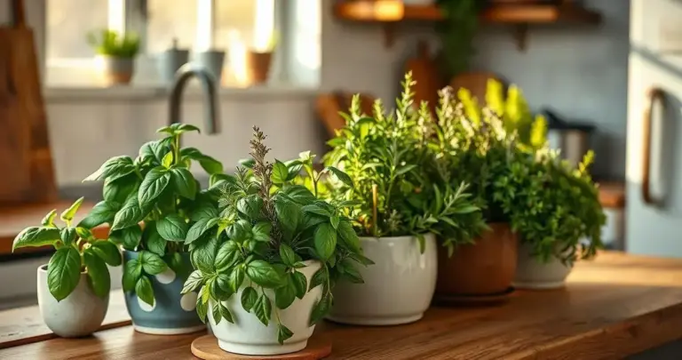 DIY horta de temperos na cozinha