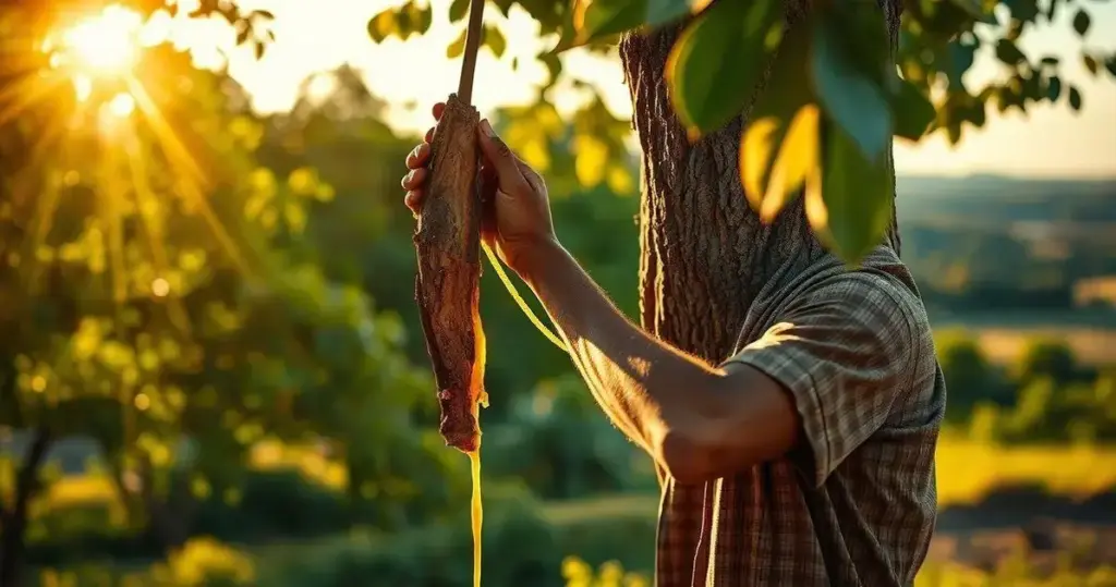 extração de resina de arvores