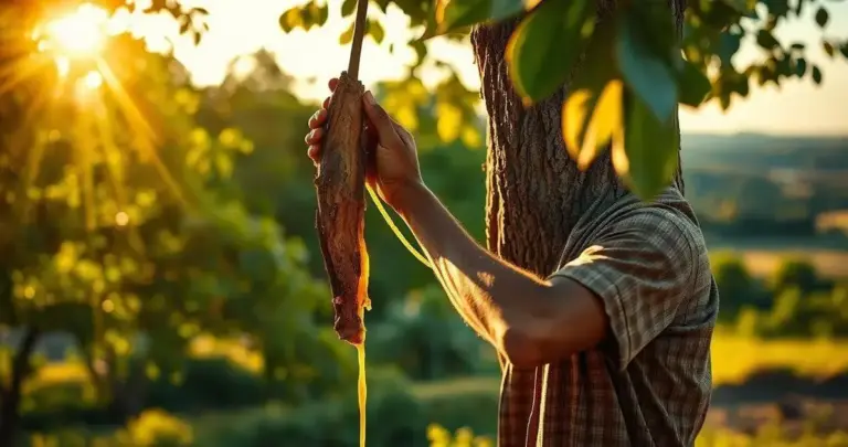 extração de resina de arvores