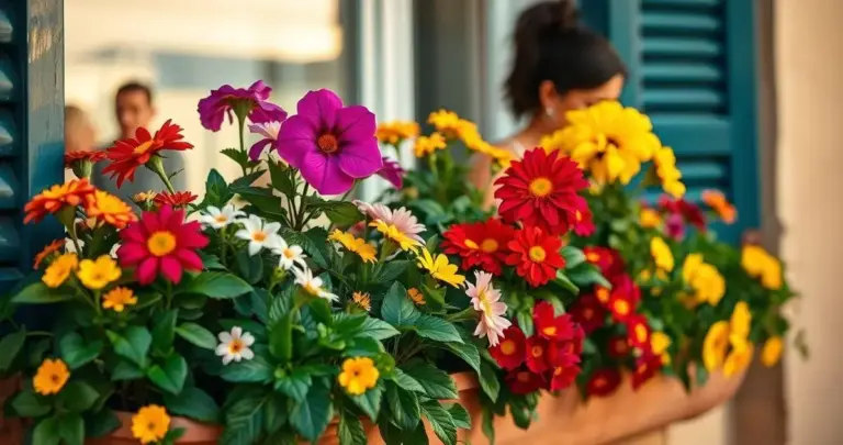flores para jardineiras de janela