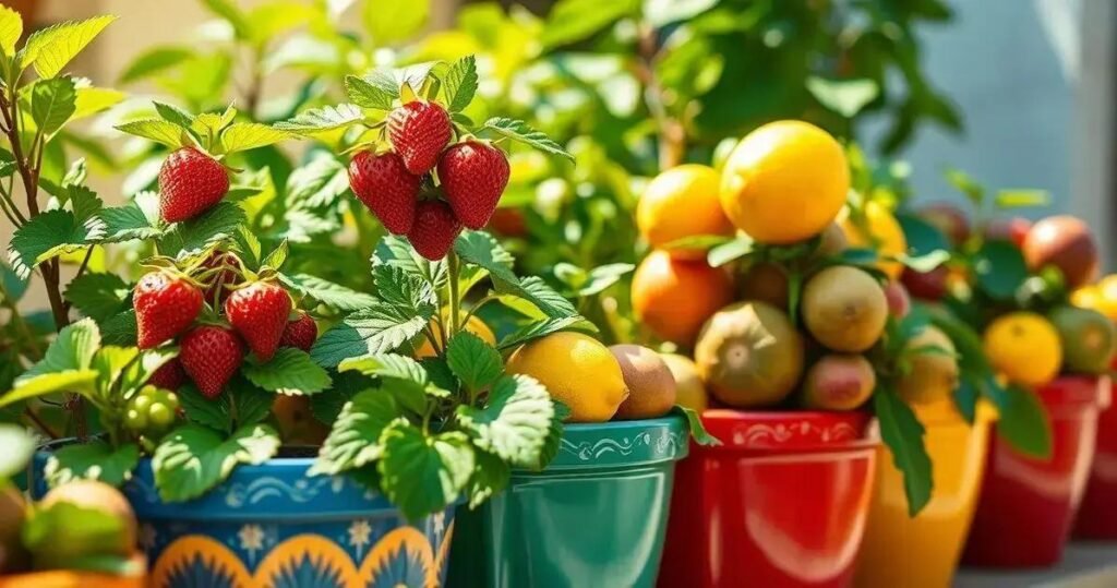 frutas para plantar em vaso