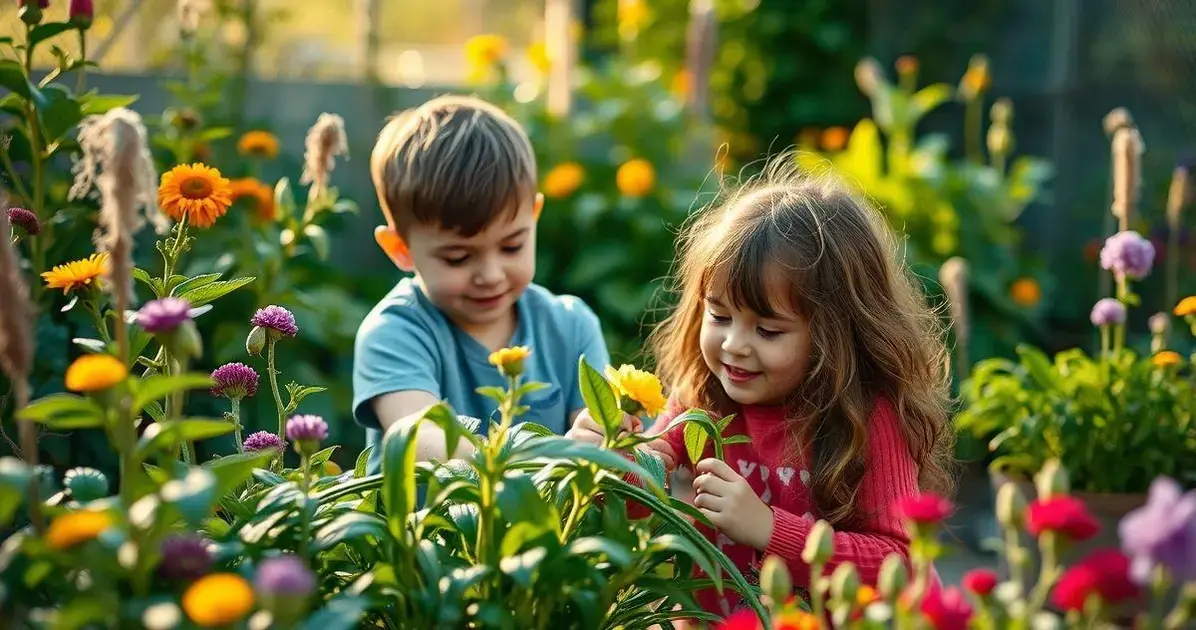 horta sensorial para crianças