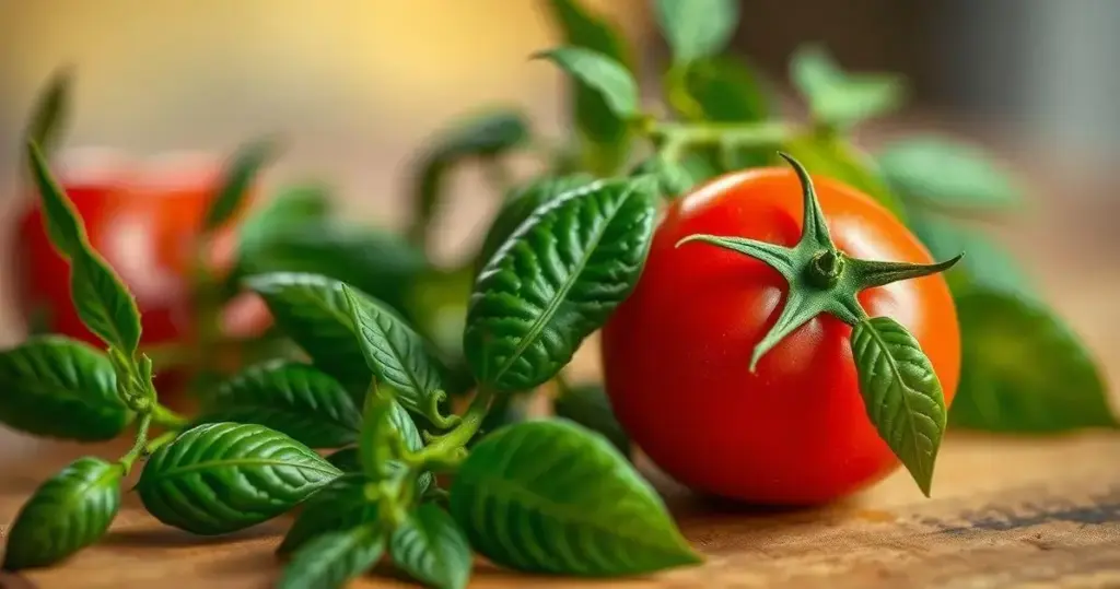 manjericão no molho de tomate