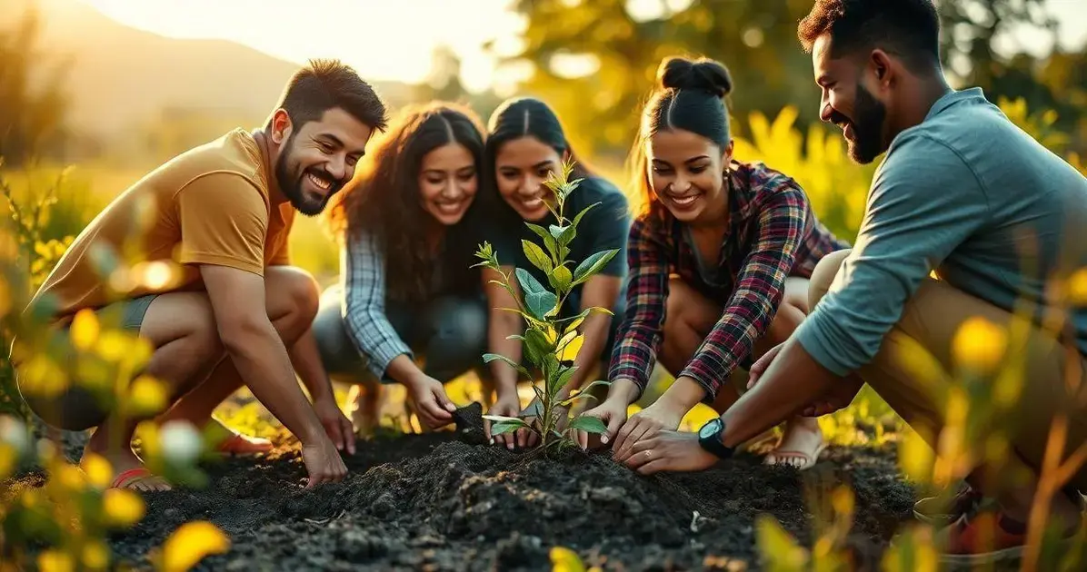 plantio de arvores em comemoração
