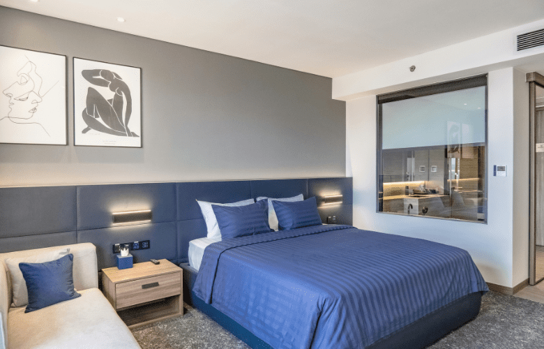 Quarto de Casal Azul: Leveza e ...