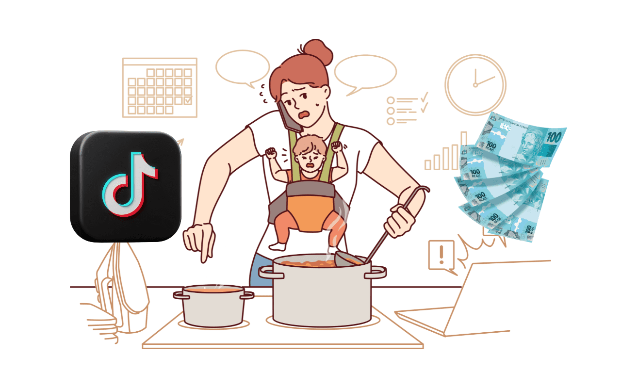Aprenda como tantas donas de casa estão fazendo para ter uma receita mensal muito interessante a partir do TikTok sem interferir na rotina diária
