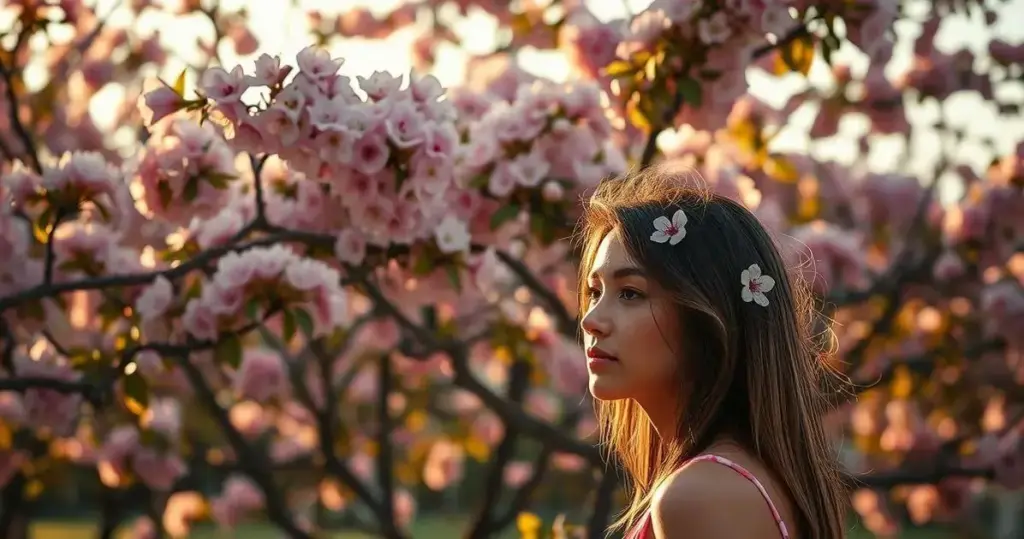 arvores com flores rosas