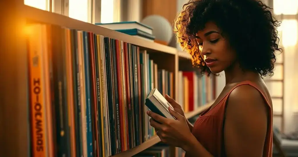 como arrumar a estante de livros