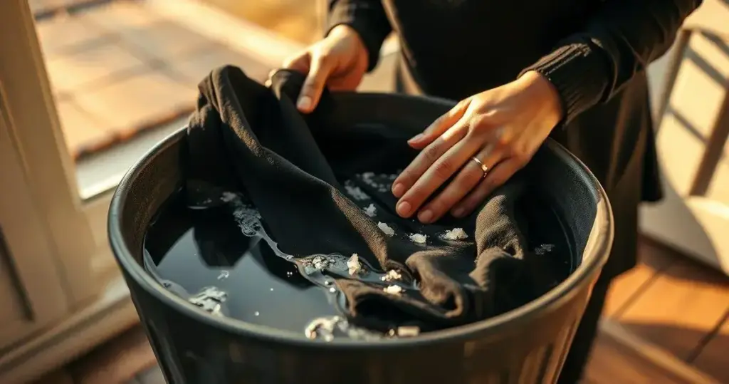 como colocar roupa preta de molho para não desbotar