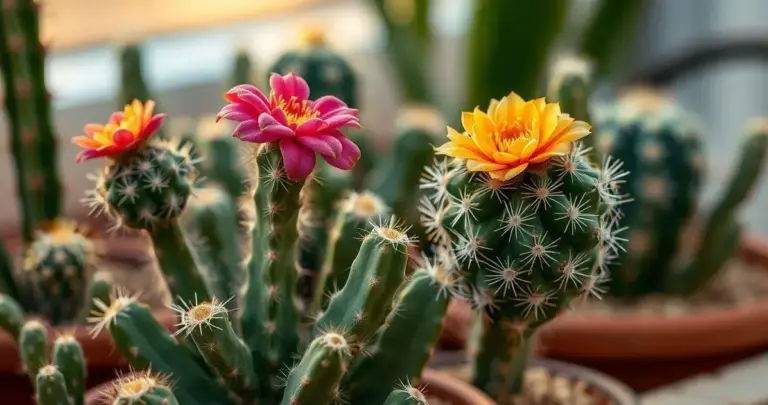 como cuidar de cactos com flores