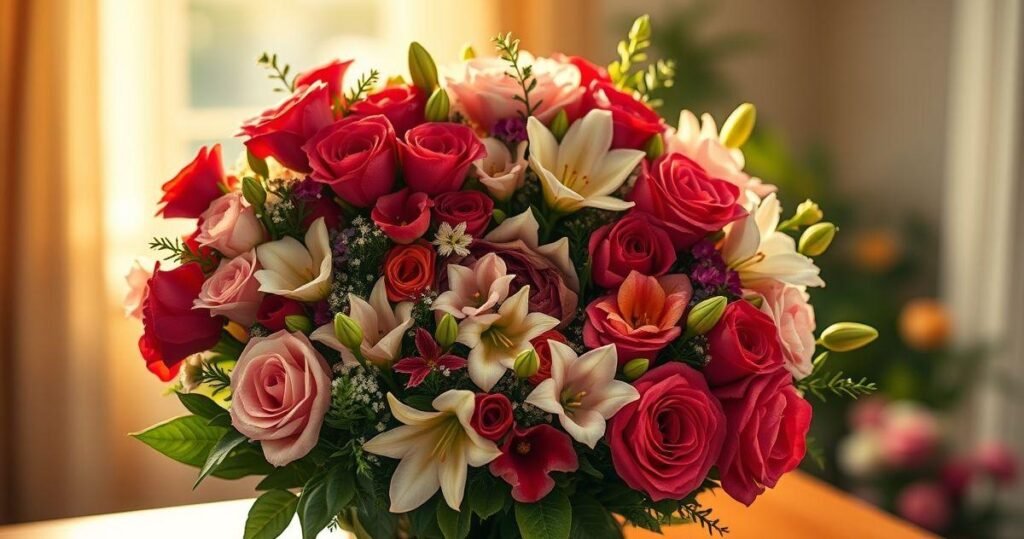 como fazer um buquê de flores em espiral