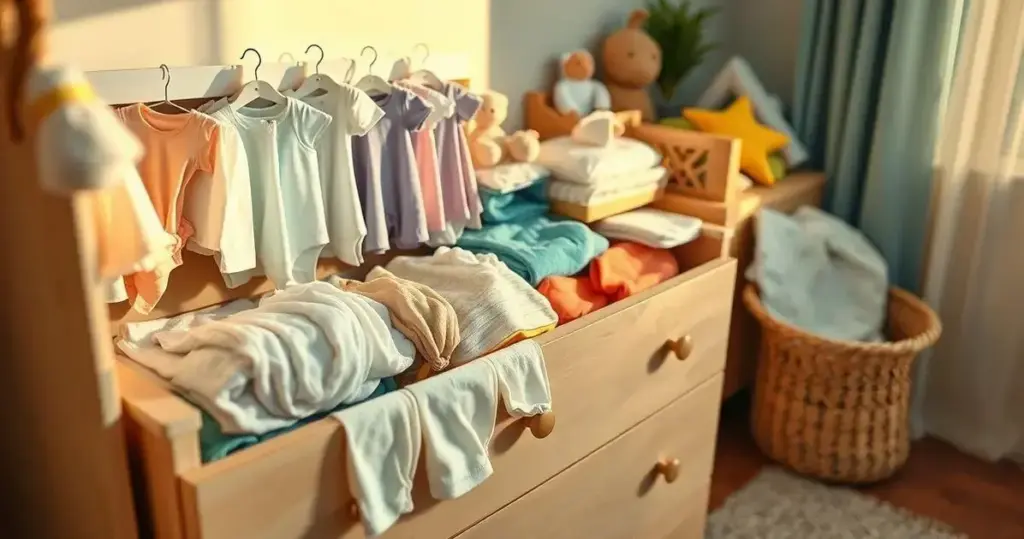 como organizar a cômoda do bebê