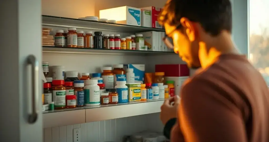 como organizar o armário de remédios