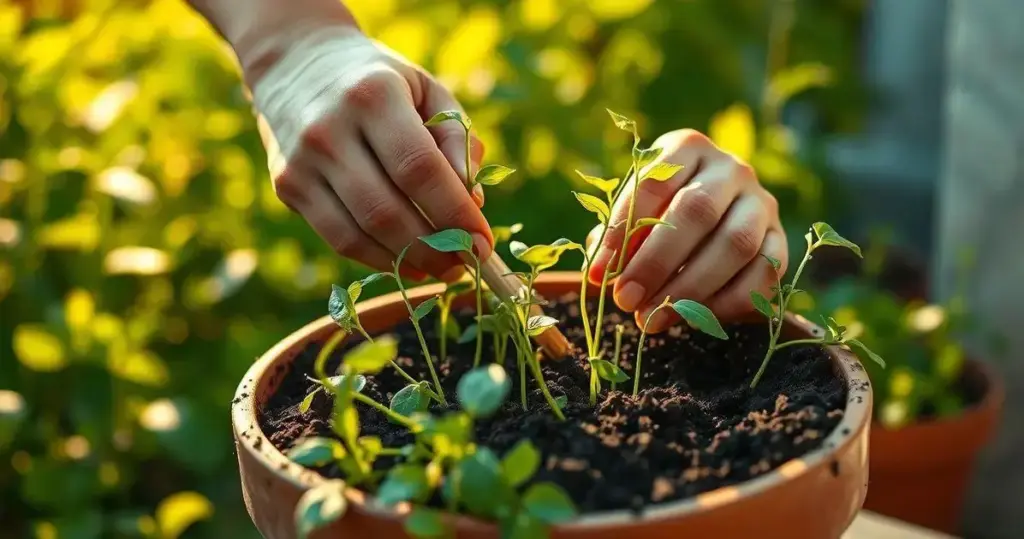 como plantar ervilha