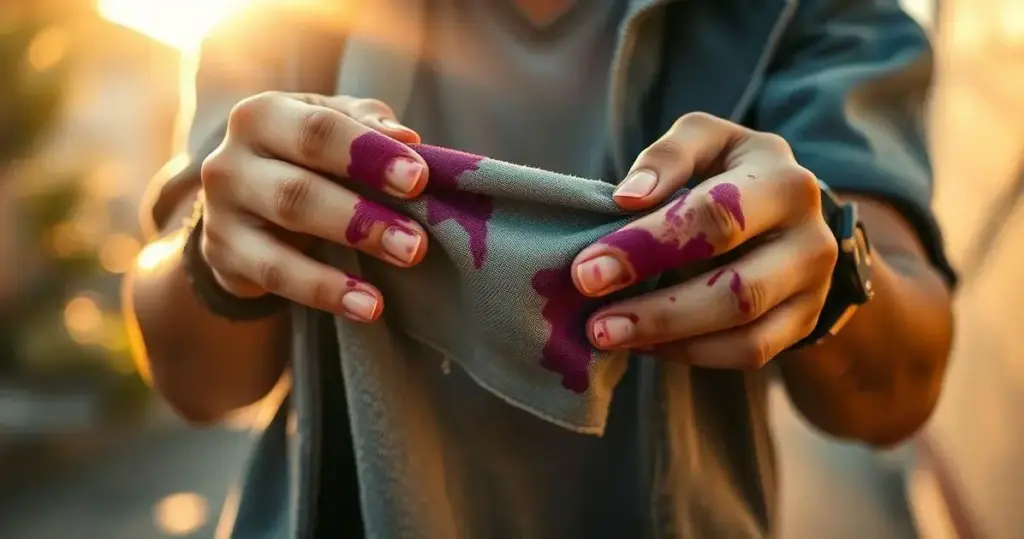 como tirar mancha de açaí da roupa