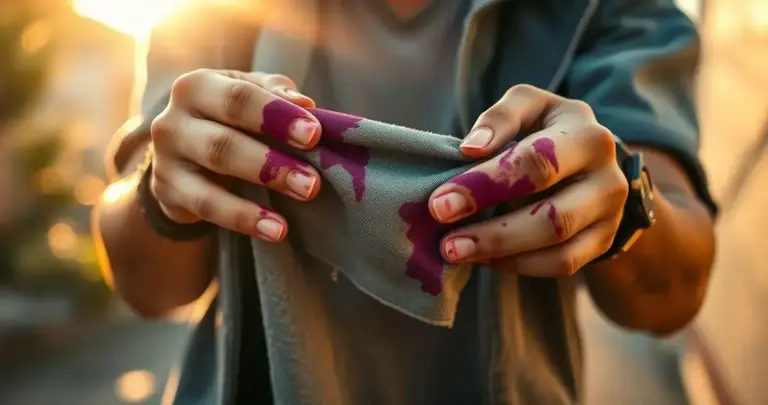 como tirar mancha de açaí da roupa