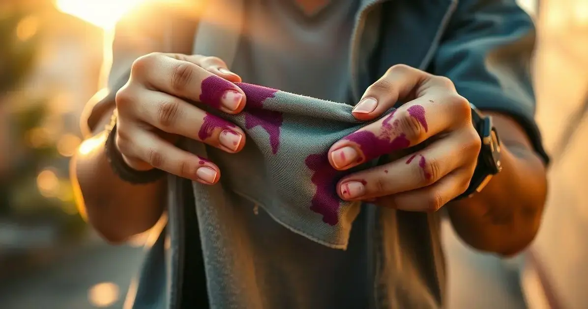 como tirar mancha de açaí da roupa