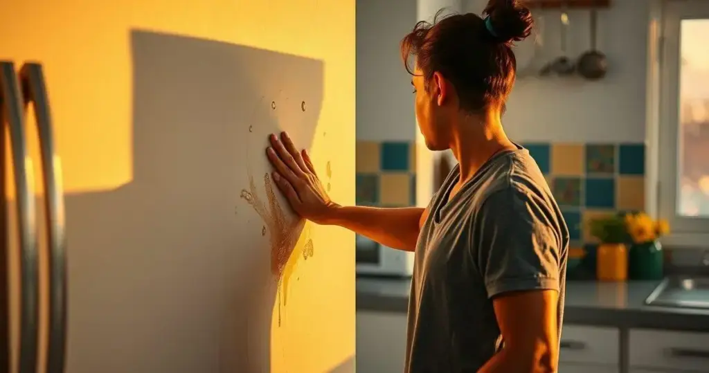 como tirar mancha de óleo de cozinha da parede