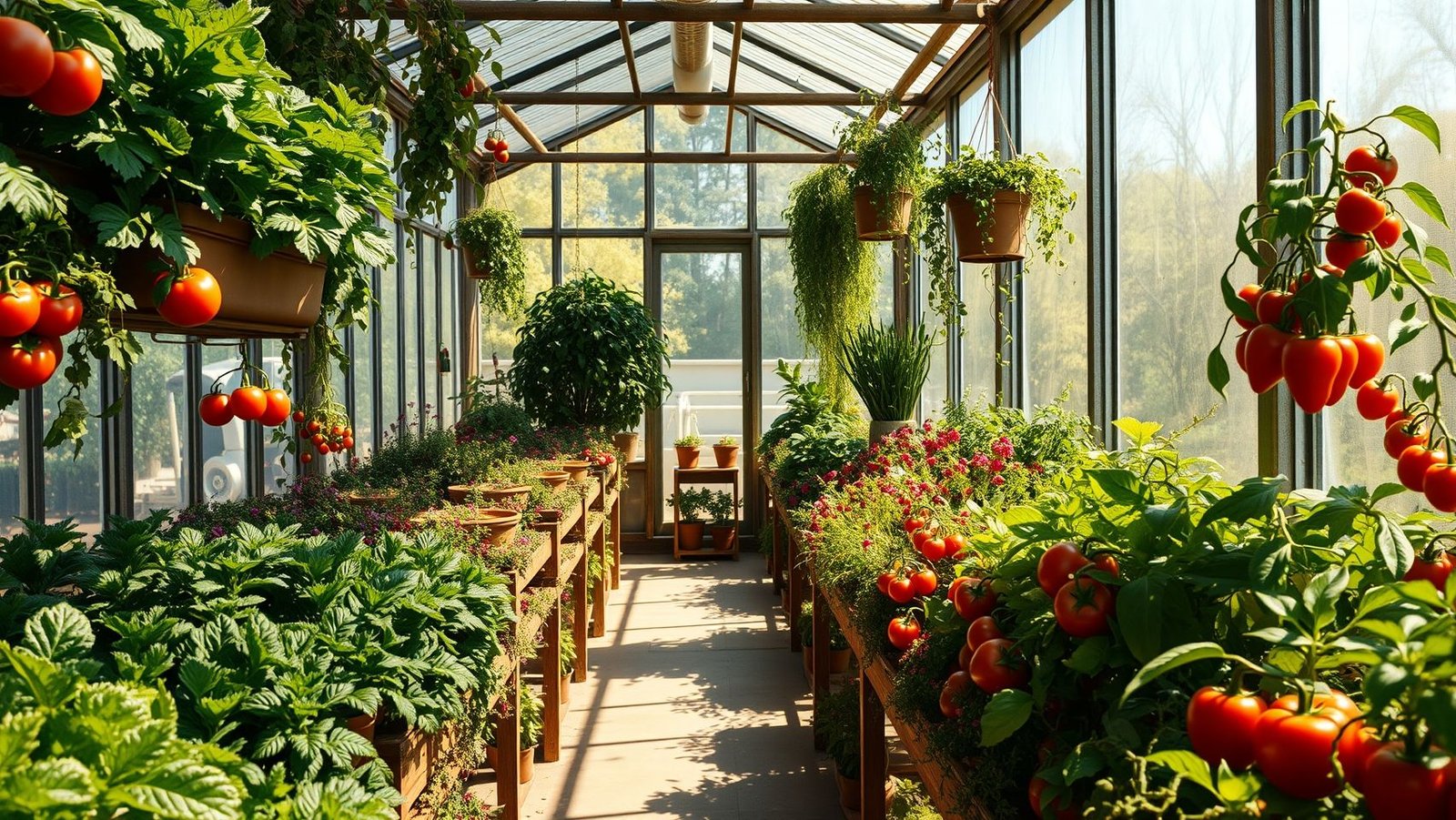 Estufa caseira repleta de hortaliças frescas: Cultive o ano todo! #estufaparahorta #hortaemcasa #cultivoorganico