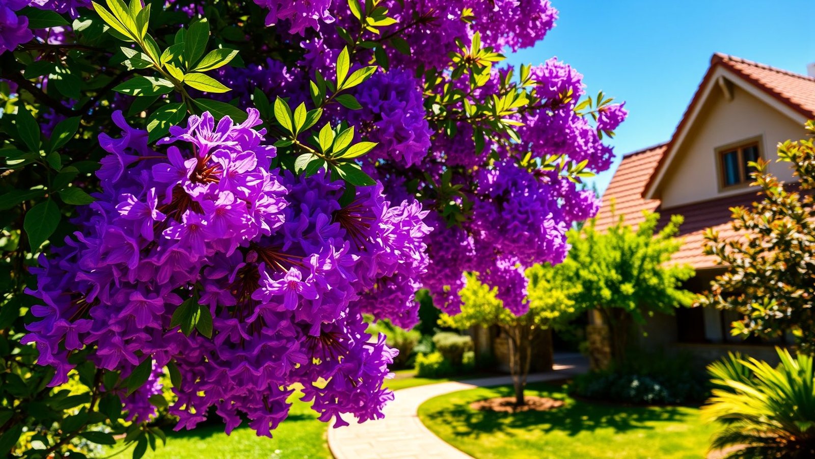 Jacarandá florido com raízes danificando a calçada: guia completo sobre raízes agressivas