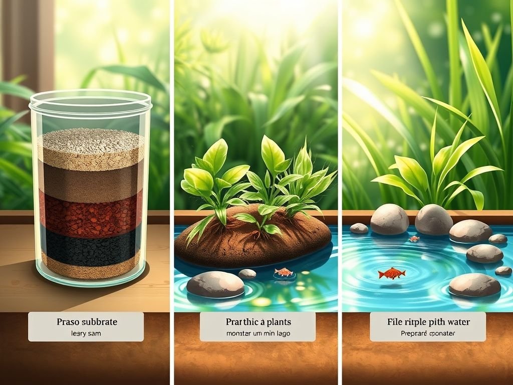 Passo a passo ilustrado para montar um mini lago em casa