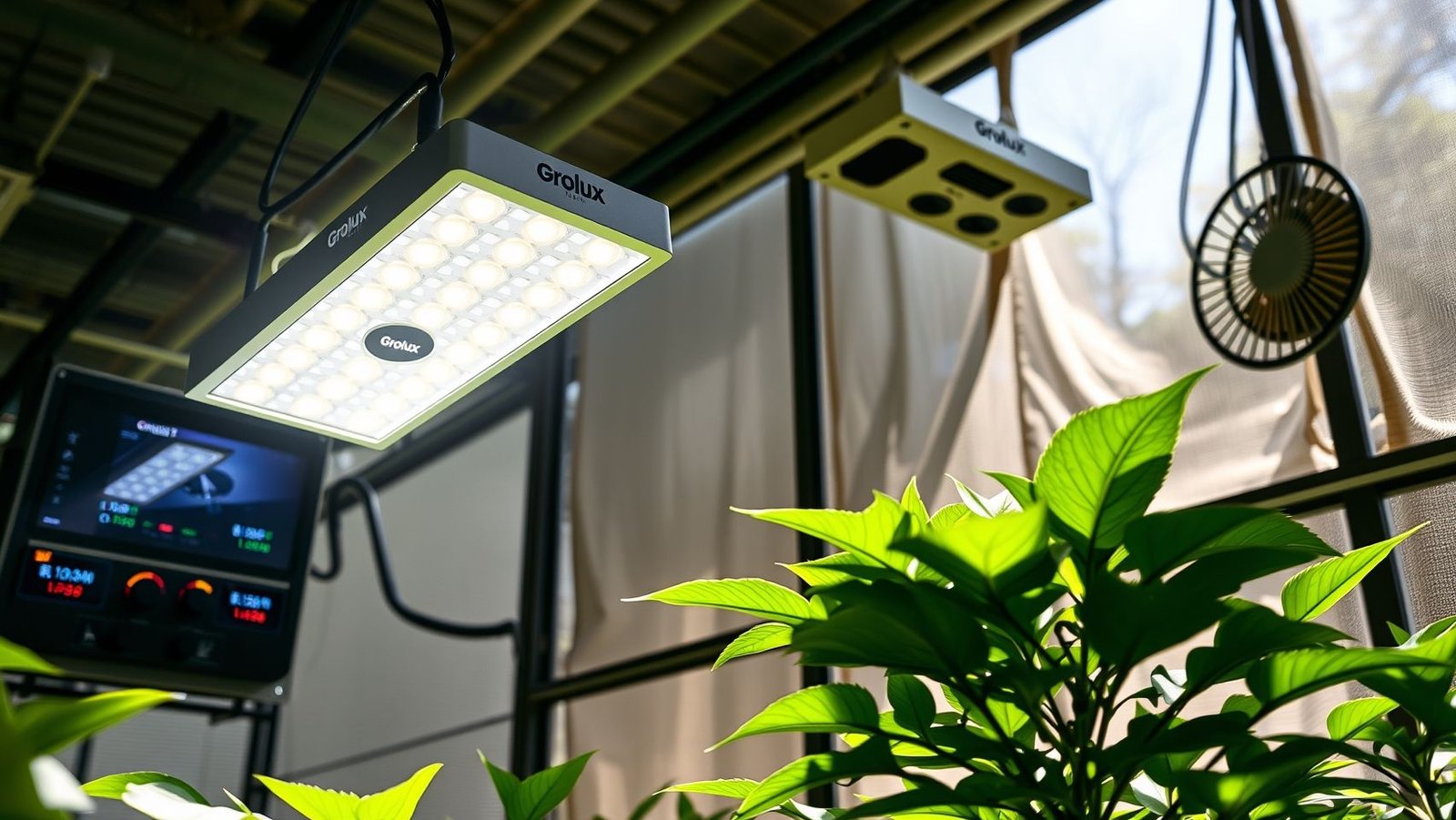 Controle de iluminação, ventilação e temperatura na estufa: Garanta o sucesso da sua horta! #controledeambiente #iluminaçãoartificial #ventilaçãoestufa