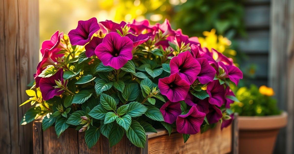 cuidados com a petúnia em jardineiras