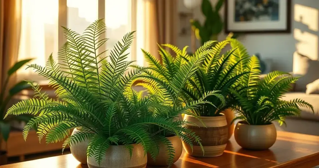 decoração com samambaias