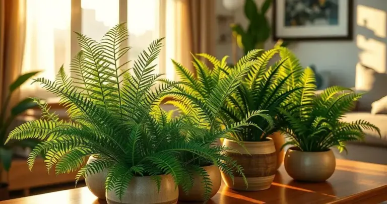 decoração com samambaias