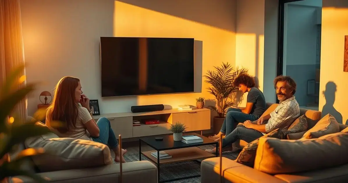 decoração de sala de TV pequena