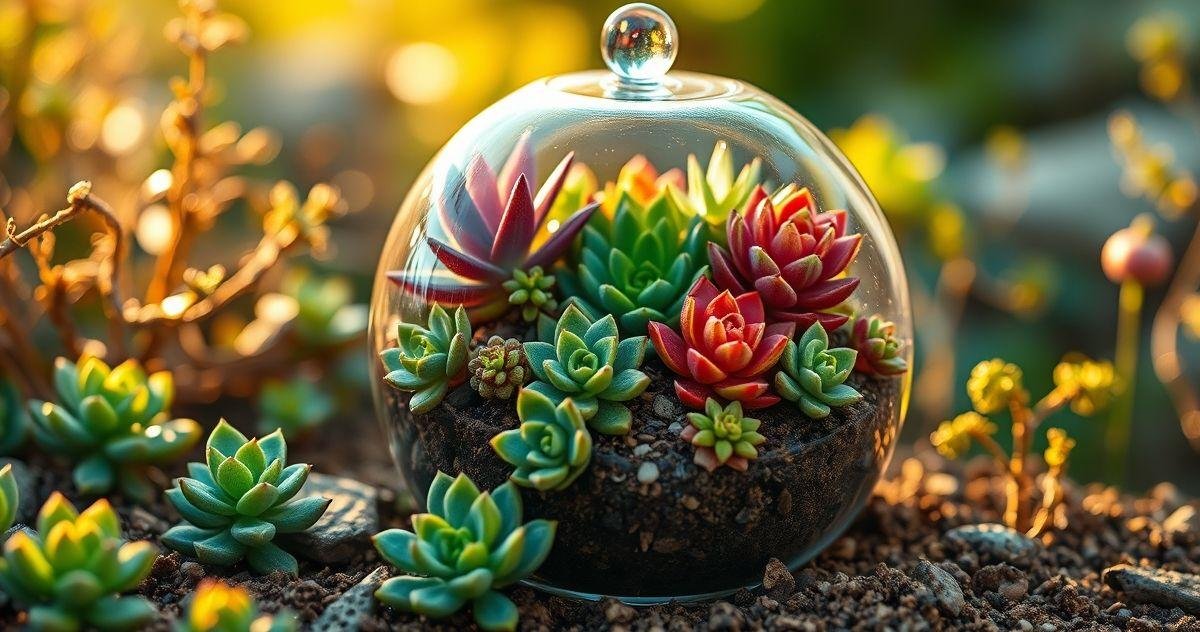 DIY terrário de suculentas