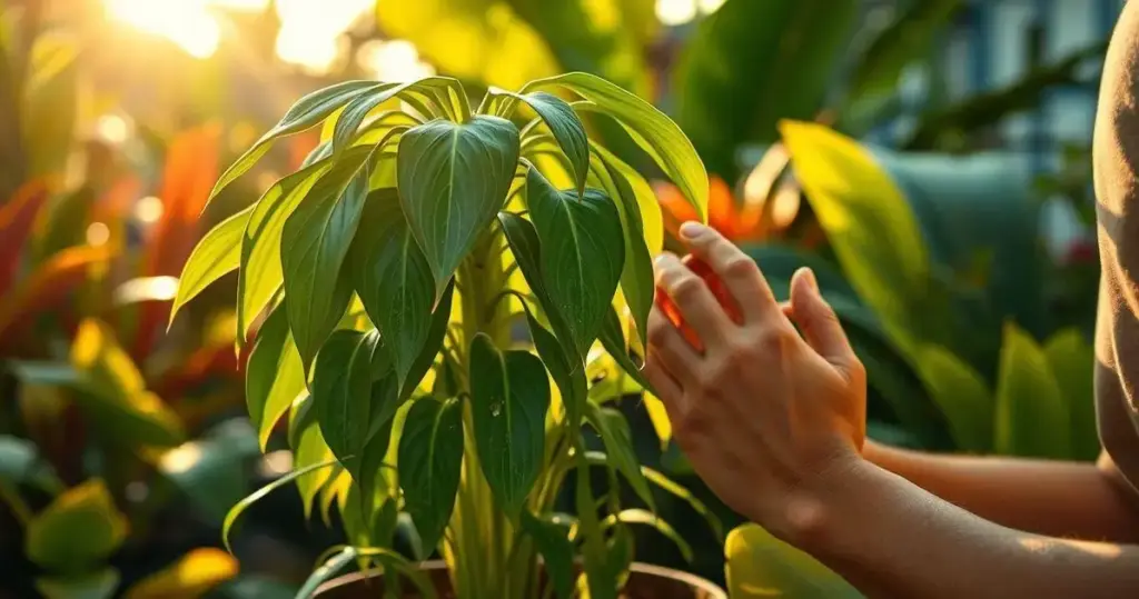 excesso de água nas plantas